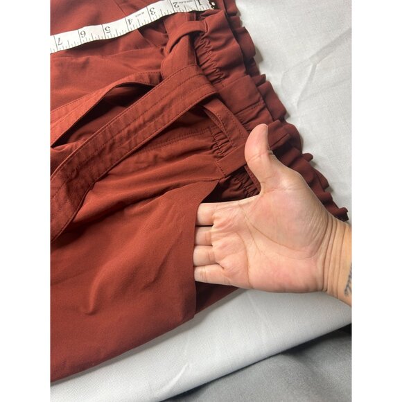 Paperbag Athleta Womens Size 4 Waist Trousers Red - Picture 8 of 13